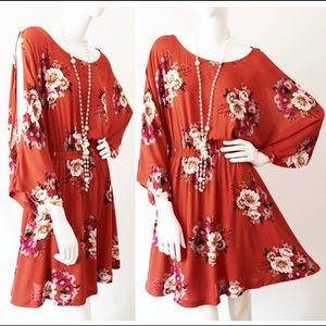 NWT floral boho dress, size large